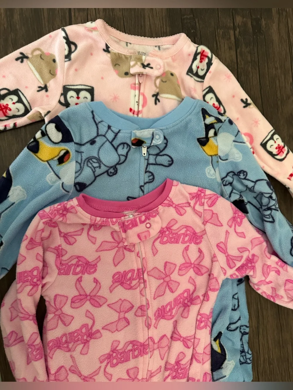 Set of 3 18m Fleece Footies